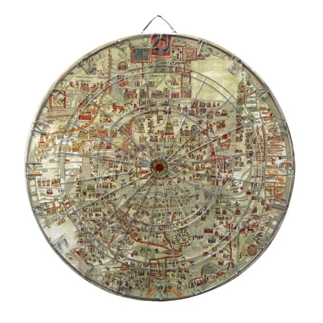 Ebstorfer Old World Map Dartboard (Front)