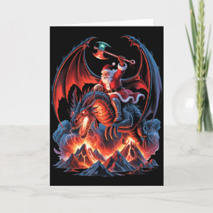 Ec Christmas Fantasy - Mmo Mystic Santa Riding Dra Card