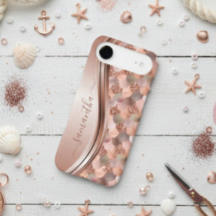 Écaille de Sirène Rose Gold Nom Manuscrit Métal