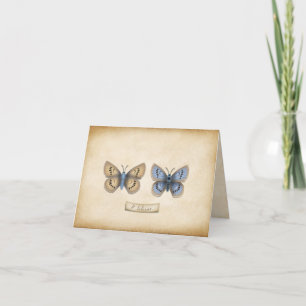 Écarce Grand Papillon Bleu Spécimen Personnalisabl