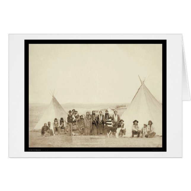 Écart-type indien 1890 de camp du Tipi du grand (Devant horizontal)