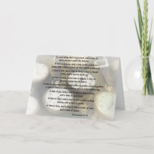 Ecc 3 1-8 To every thing there is a season Card