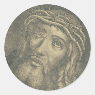 Ecce homo Holy Face of Jesus Classic Round Sticker