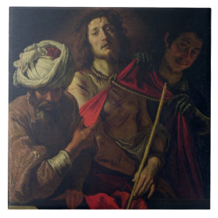 Ecce Homo (oil on canvas) Tile