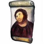 ECCE HOMO Spanish Painting Restoration Standing Photo Sculpture<br><div class="desc">ECCE HOMO__Special HIGH QUALITY MESSENGER BAGS__Spanish Painting Restoration EDITION__ECCE HOMO FROM BORJA, Spain: Spanish painting in an woman botches “Ecce Homo” attempt to restore it. What started ace an octogenarian's attempt to restore an old church painting in Spain there are turned into an to uproar to over vandalism. Cecilia Gimenez,...</div>