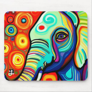 Eccentric Elephant Mouse Pad
