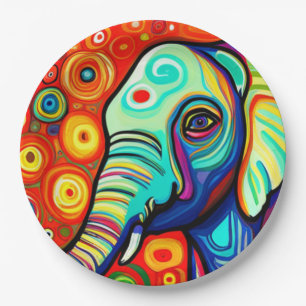 Eccentric Elephant Paper Plate