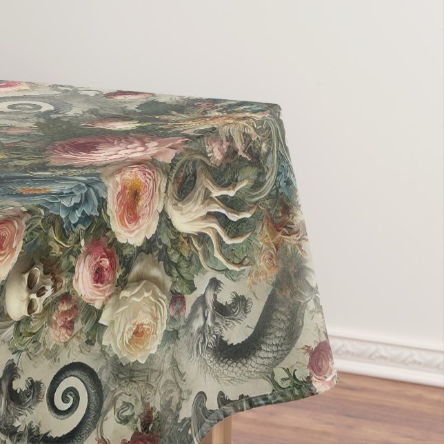 🐉 Eccentric Tithings – Gothic Large Pattern Tablecloth (In Situ)