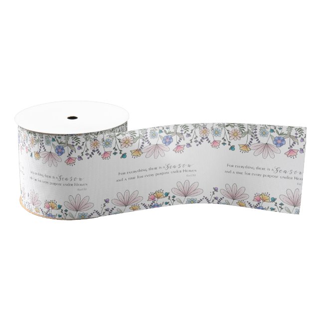 Eccl 3:1 For Everything there is a Season  Plaque Grosgrain Ribbon (Spool)