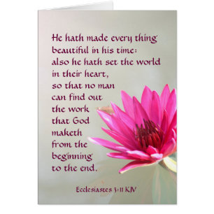 Ecclésiaste 3:11 Tout ce qui est beau en son temps