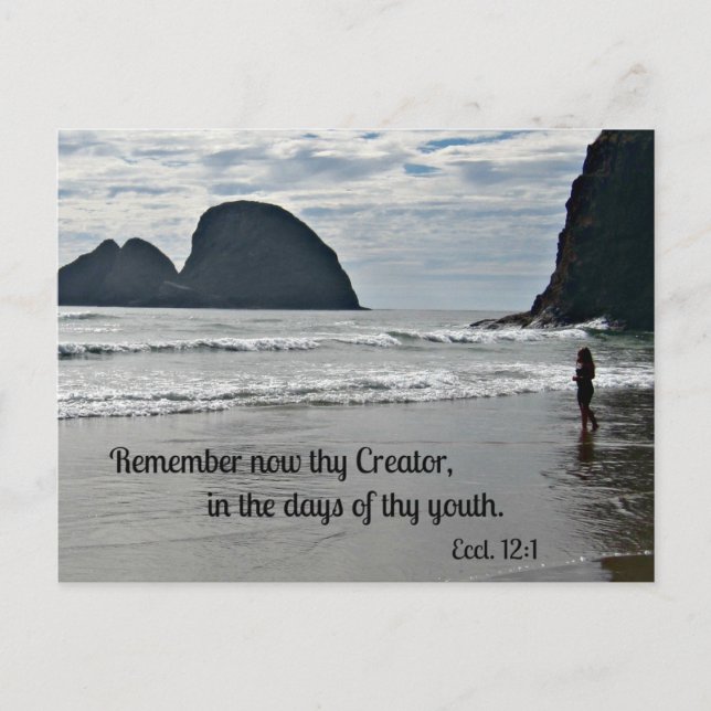 Ecclesiastes 12:1 Remember now thy Creator... Postcard (Front)