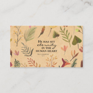 Ecclesiastes 3:11 He has set eternity in the heart Business Card