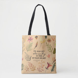 Ecclesiastes 3:11 He has set eternity in the heart Tote Bag