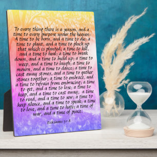 Ecclesiastes 3:1-8 plaque