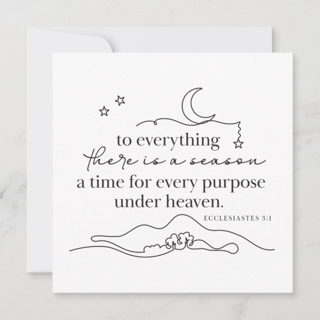 ECCLESIASTES 3:1 - Personalized Note Card (Front)