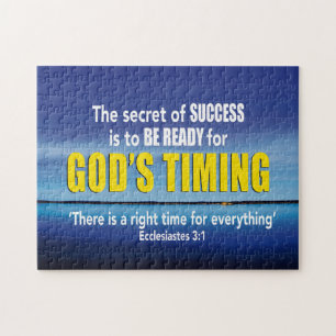 Ecclesiastes 3:1 TIME FOR EVERYTHING Christian Jigsaw Puzzle