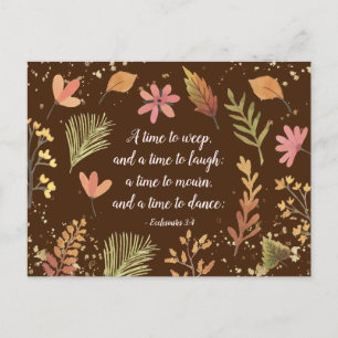 Ecclesiastes 3:4, A time to weep, a time to laugh Postcard