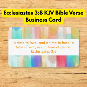 Ecclesiastes 3:8 KJV Bible Verse Rainbow Business Card