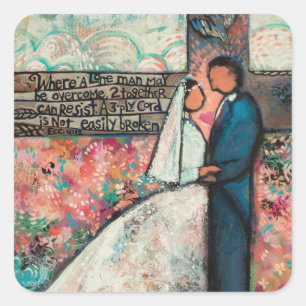 Ecclesiastes 4:12 Autocollants de mariage chrétien