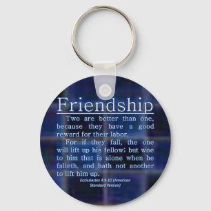 Ecclesiastes 4:9-10 keychain