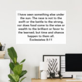 Ecclesiastes 9:11 poster (Home Office)