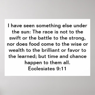 Ecclesiastes 9:11 poster