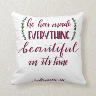 Ecclesiastes Verse Throw Pillow