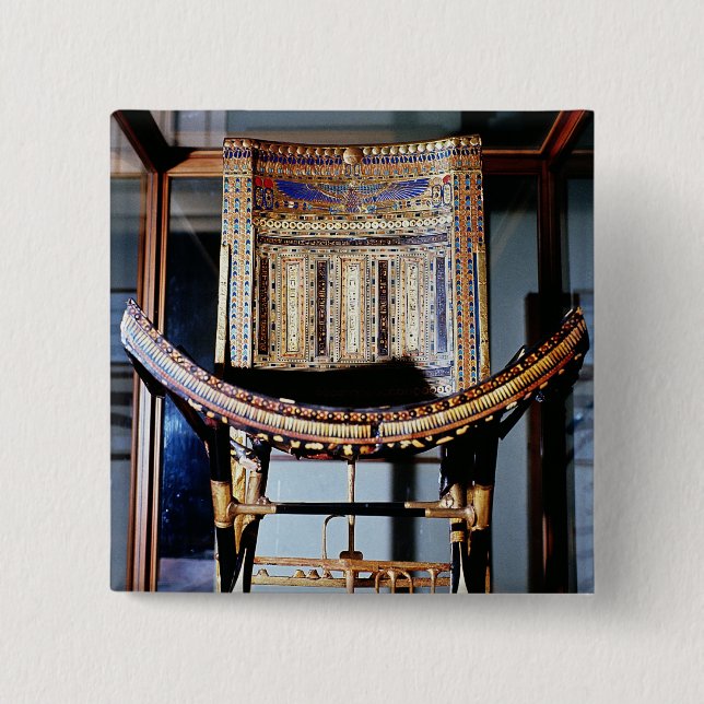 Ecclesiastical chair, from the tomb of 2 inch square button (Front)