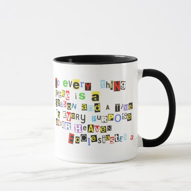 Ecclesiates 3 Ransom Note Style Mug (Right)