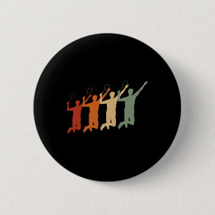 Ecg Heartbeat Badminton Player Shuttle Sports Smas 2 Inch Round Button