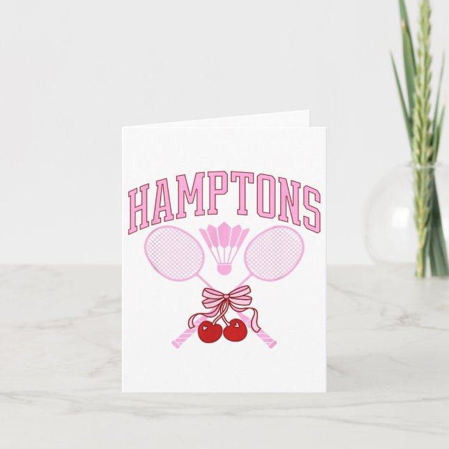 Ecg Heartbeat Badminton Player Shuttle Sports Smas Card (Front)