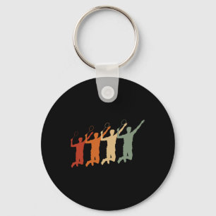 Ecg Heartbeat Badminton Player Shuttle Sports Smas Keychain