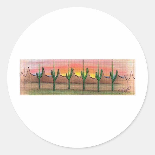 ECGdesign Classic Round Sticker (Front)