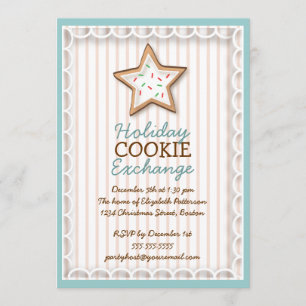 Échange de biscuits de Noël Invitation sucrée