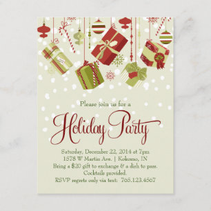 Échange de cadeaux Fête de Noël Invitation