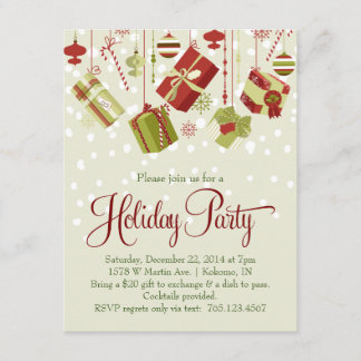 Échange de cadeaux Fête de Noël Invitation