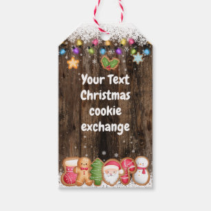 Échange de cookies de Noël Étiquettes cadeaux pers