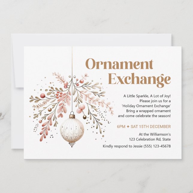 Échange d'ornement Invitation d'ornement (Devant)
