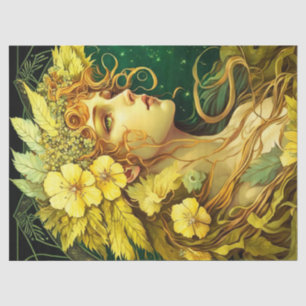Echanted Flowers Forest Fairy Fantasy Decoupage Tissue Paper