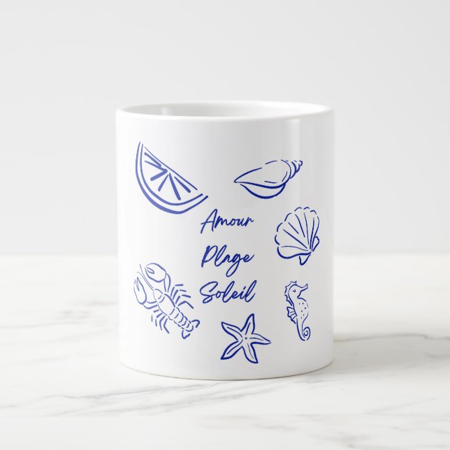 Échantillon de café dans un mug mer plage été  (Devant)