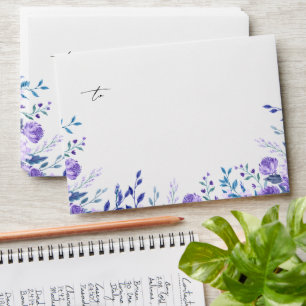 Échantillon Enveloppe Jardin Floral Violet