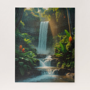 Echap tropicale - Puzzle de chute d'eau profonde d