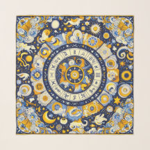 Écharpe Carré de Tapisserie céleste,