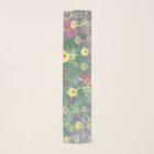 Écharpe de fleurs sauvages de monogramme