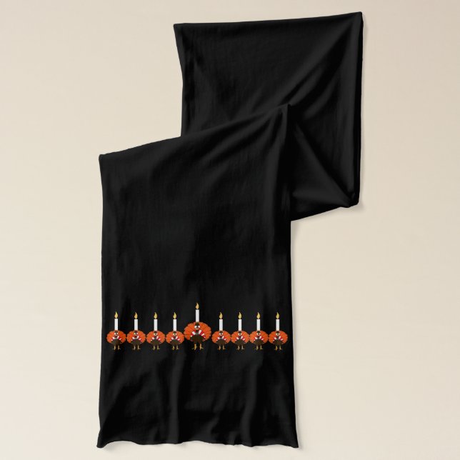 Écharpe de la Turquie Menorah Thanksgivukkah (Gauche)