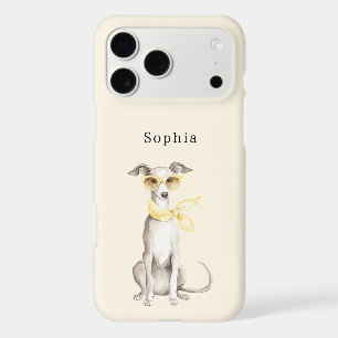 Écharpe Jaune Clair Chien Blanc