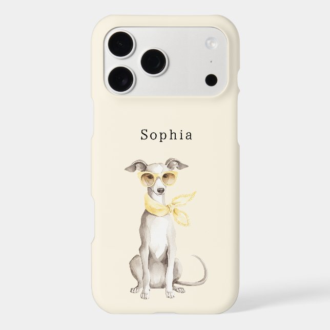 Écharpe Jaune Clair Chien Blanc  (Verso)