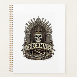 Échec et mat Roi Crâne Échecs Vintage