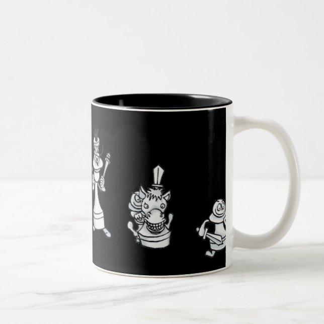 Échecmen blancs prêts pour la Mug de guerre (Droit)