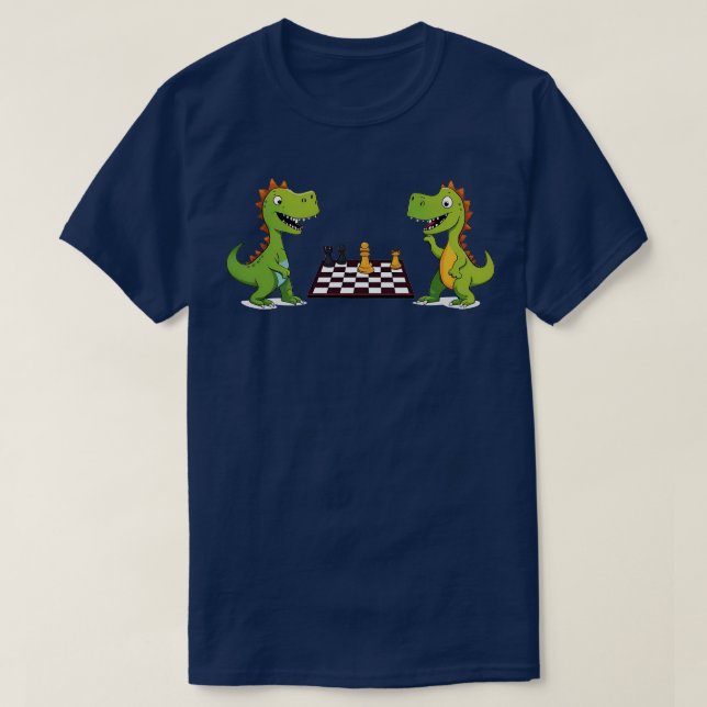 Échecs Jouer Dinosaur TRex TShirt (Design devant)